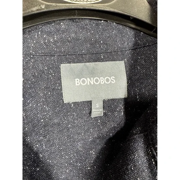 Bonobos Mens Wool Silk Blend Speckled Shirt Jacket Navy Blue Small - Picture 3 of 9